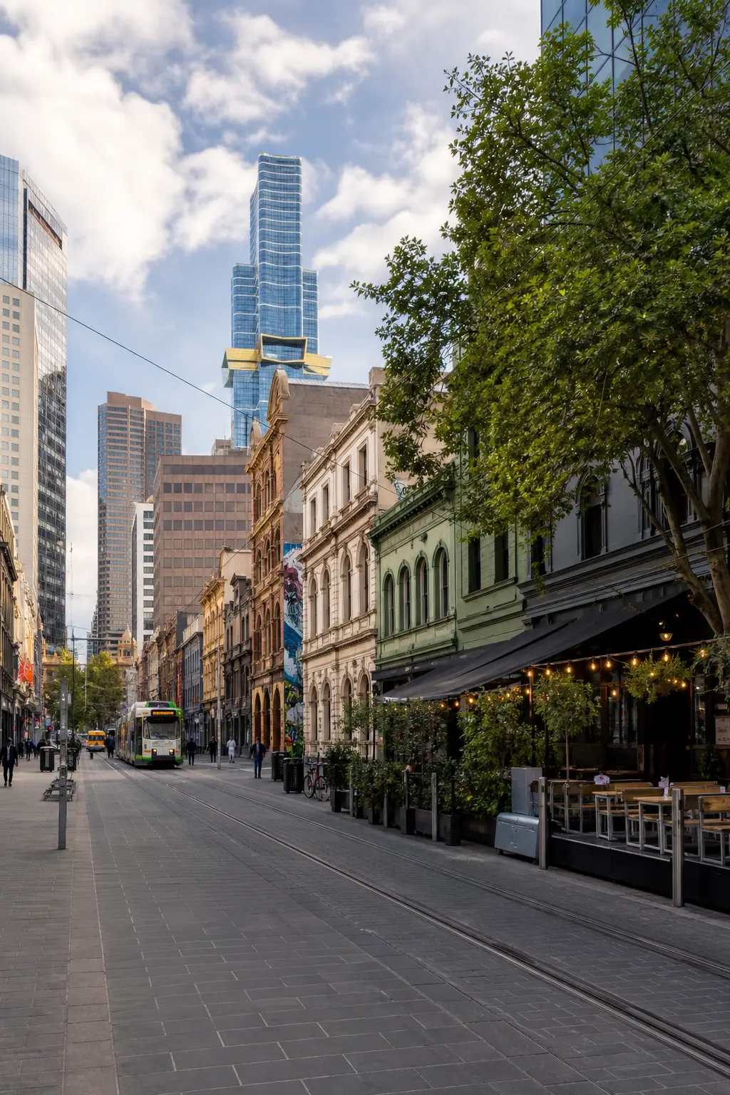 A recognizable view of Melbourne