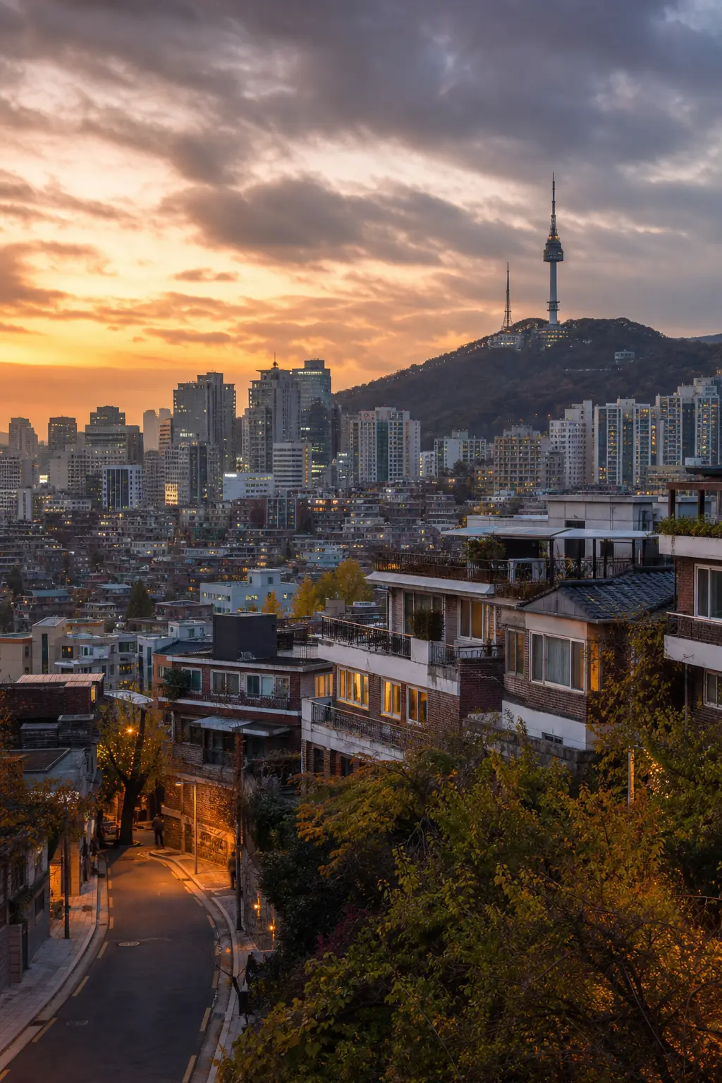 A recognizable view of Seoul